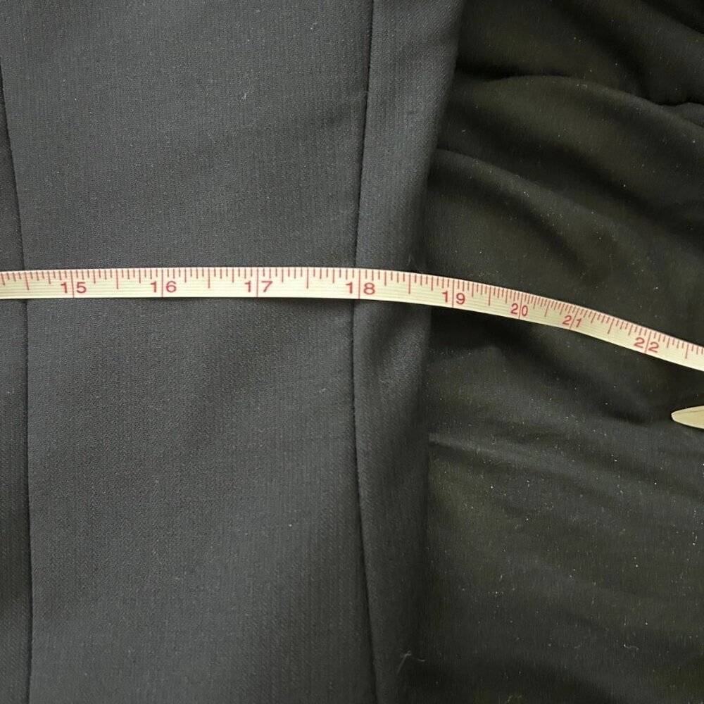 Saks Fifth Avenue Mens Blazer 40R Navy 100% Wool Trim Fit 2 Button Sport Coat - Picture 11 of 12